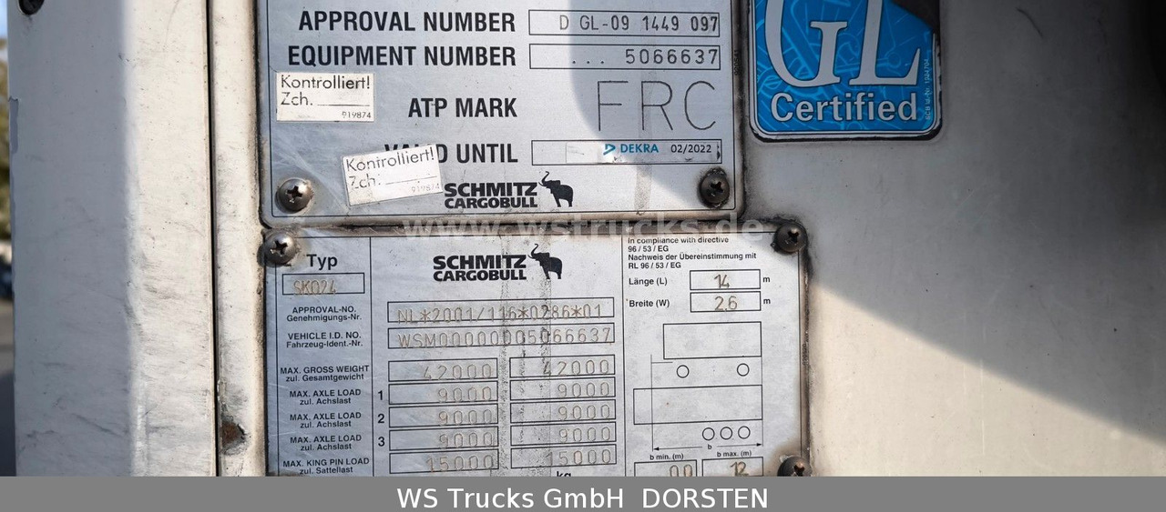 Schmitz Cargobull SKO 24 Kühlauflieger | Rohrbahn Vector 1850Mt - Полуприцеп-рефрижератор: фото 3 Schmitz Cargobull SKO 24 Kühlauflieger | Rohrbahn Vector 1850Mt - Полуприцеп-рефрижератор: фото 3