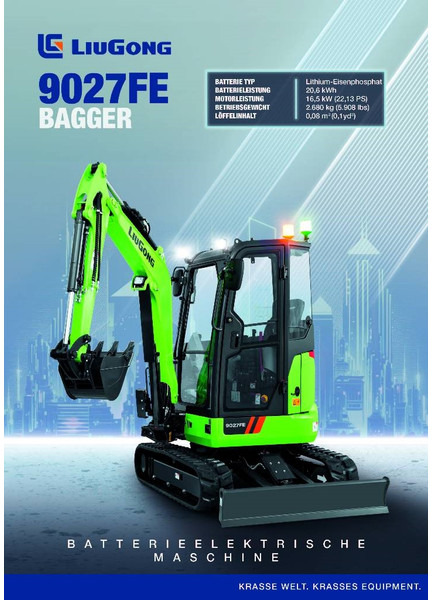 LIUGONG 9027 FE vollelektrisch, 2.680 kg - Мини-экскаватор: фото 1 LIUGONG 9027 FE vollelektrisch, 2.680 kg - Мини-экскаватор: фото 1