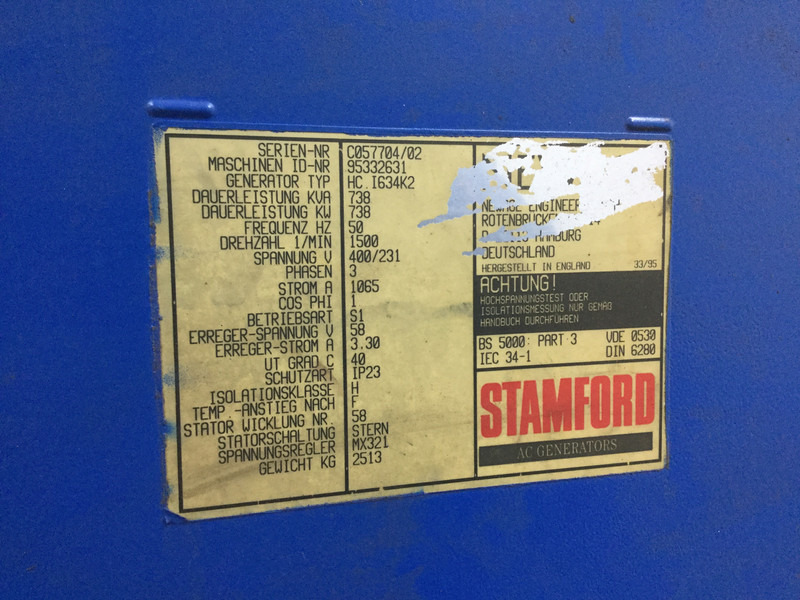 MWM TBG620V12 GENERATOR 738KVA USED - Электрогенератор: фото 2 MWM TBG620V12 GENERATOR 738KVA USED - Электрогенератор: фото 2