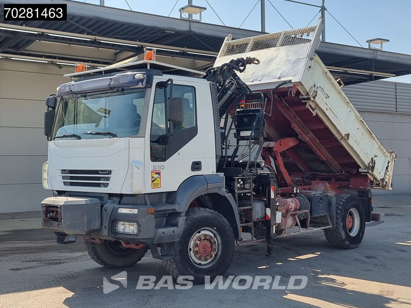 Самосвал, Автоманипулятор Iveco Trakker 310 4X4 Atlas 145.2-A2 Kran Crane 4x4 Big axle 6m3 3 sided tipper Euro 4: фото 8