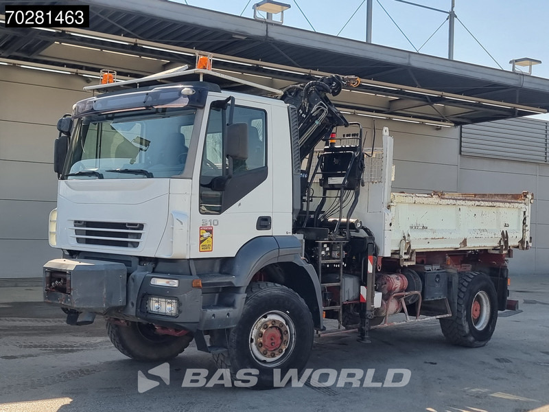 Самосвал, Автоманипулятор Iveco Trakker 310 4X4 Atlas 145.2-A2 Kran Crane 4x4 Big axle 6m3 3 sided tipper Euro 4: фото 14