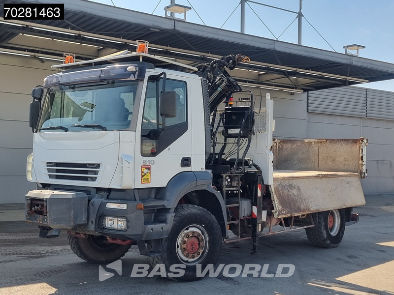 Самосвал, Автоманипулятор Iveco Trakker 310 4X4 Atlas 145.2-A2 Kran Crane 4x4 Big axle 6m3 3 sided tipper Euro 4: фото 10