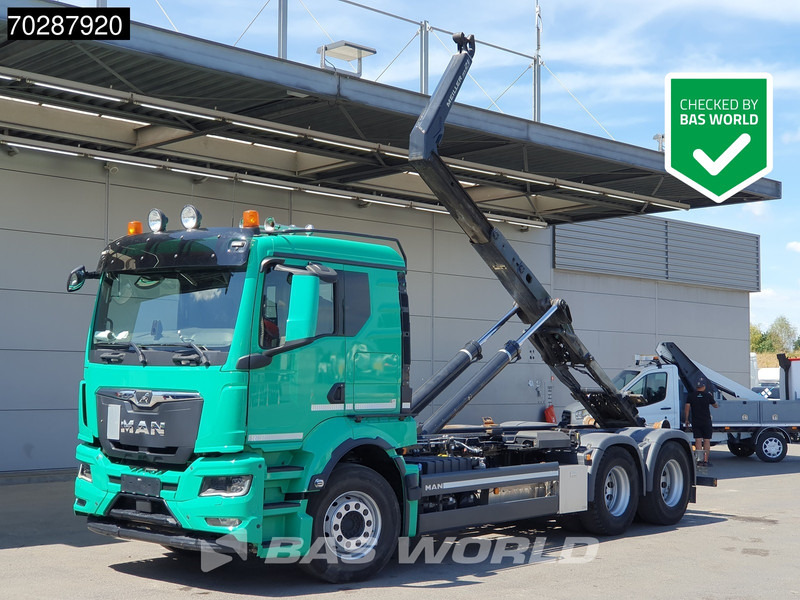 MAN TGS 28.510 6X2 Meiller RS21 65 Hooklift Lift-Axle Automatic Navi Retarder Euro 6 - Крюковой мультилифт: фото 1 MAN TGS 28.510 6X2 Meiller RS21 65 Hooklift Lift-Axle Automatic Navi Retarder Euro 6 - Крюковой мультилифт: фото 1