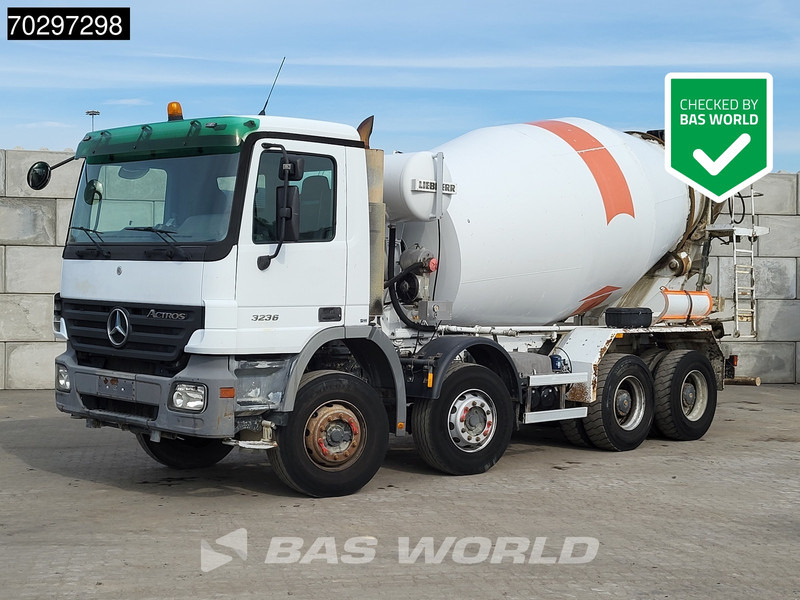 Mercedes-Benz Actros 3236 8X4 9m3 Liebherr 3-Pedals Steelsuspension Big-Axle Euro 3 - Автобетоносмеситель: фото 1 Mercedes-Benz Actros 3236 8X4 9m3 Liebherr 3-Pedals Steelsuspension Big-Axle Euro 3 - Автобетоносмеситель: фото 1