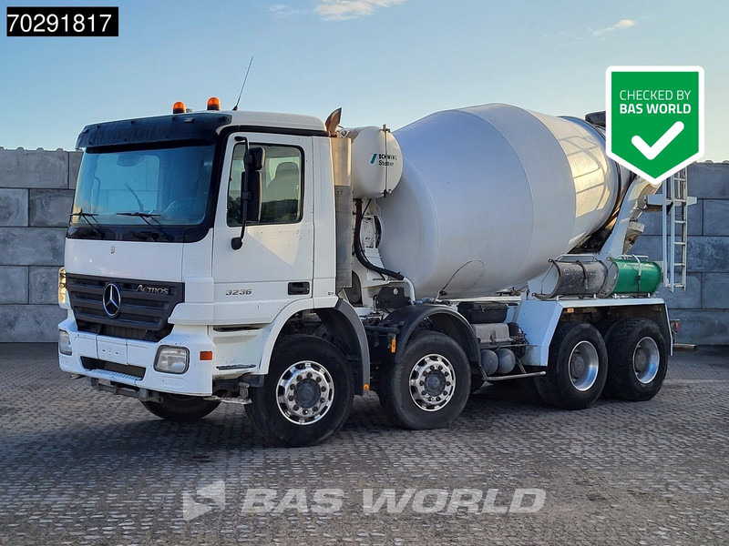 Mercedes-Benz Actros 3236 8X4 9m3 Stetter Mixer Retarder Steelsuspension Big-Axle Euro 3 - Автобетоносмеситель: фото 1 Mercedes-Benz Actros 3236 8X4 9m3 Stetter Mixer Retarder Steelsuspension Big-Axle Euro 3 - Автобетоносмеситель: фото 1