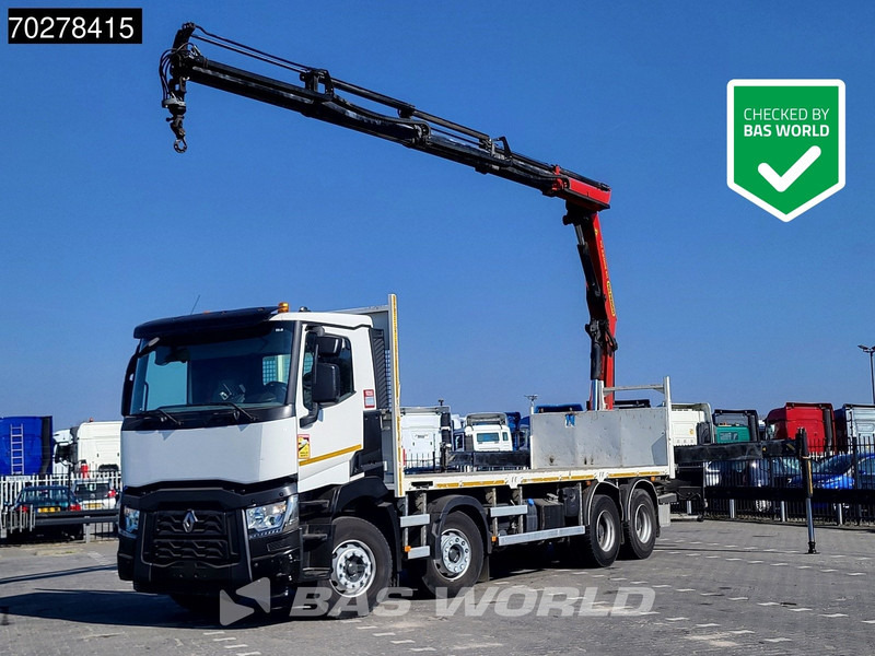 Renault C 430 8X4 Palfinger 22002 EH kran Crane Big-Axle steel suspension Euro 6 - Грузовик бортовой/ Платформа, Автоманипулятор: фото 1 Renault C 430 8X4 Palfinger 22002 EH kran Crane Big-Axle steel suspension Euro 6 - Грузовик бортовой/ Платформа, Автоманипулятор: фото 1