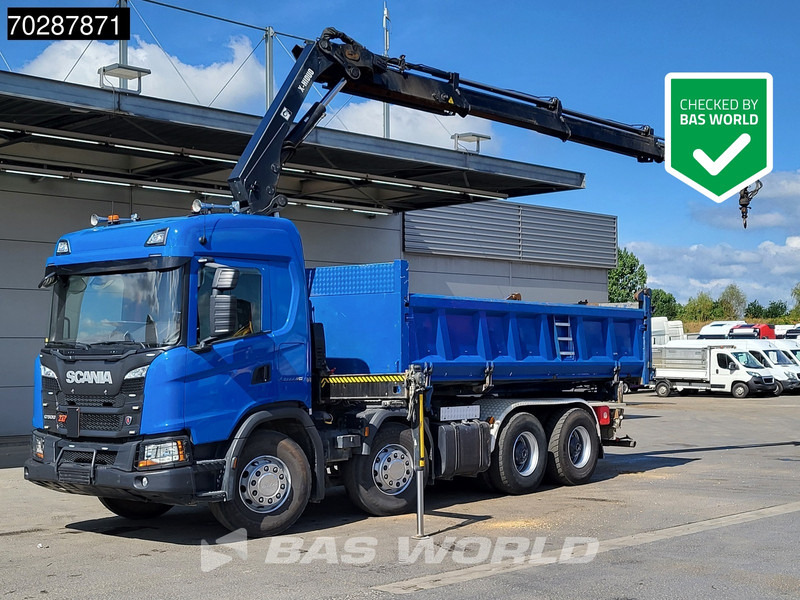 Scania G500 8X4 Hiab X-HIDUO 228 E-3 Crane Retarder Big-Axle Josset Menguy Tipper 14m3 Euro 6 - Самосвал, Автоманипулятор: фото 1 Scania G500 8X4 Hiab X-HIDUO 228 E-3 Crane Retarder Big-Axle Josset Menguy Tipper 14m3 Euro 6 - Самосвал, Автоманипулятор: фото 1