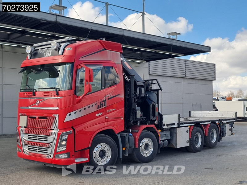 Грузовик бортовой/ Платформа, Автоманипулятор Volvo FH16 650 8X4 Hiab X-HIPRO 1058EP-6 Kran Crane ADR Lift+Lenkachse Euro 6: фото 13
