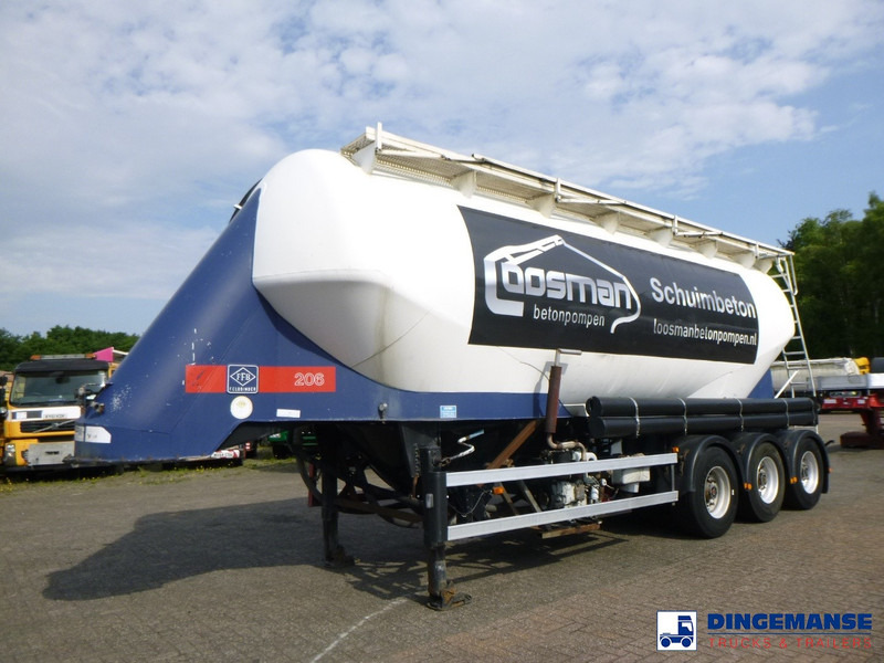 Feldbinder Powder tank alu 40 m3 / 1 comp + compressor - Полуприцеп-цистерна: фото 1 Feldbinder Powder tank alu 40 m3 / 1 comp + compressor - Полуприцеп-цистерна: фото 1