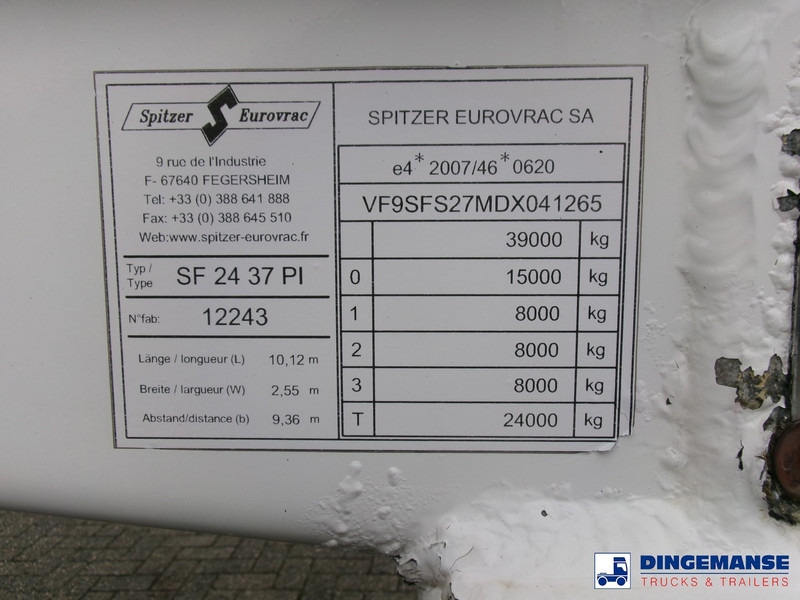 Полуприцеп-цистерна SPITZER Powder tank alu 37 m3 / 1 comp: фото 10