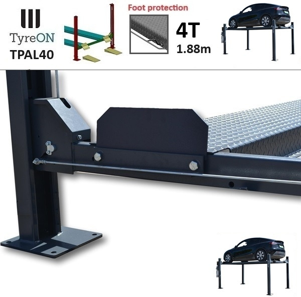 TPAL40 4T mobile hobby 4 post car lift (4 post parking lift) - Lifting height 188 cm - Runways 415 cm with roll-off protection - 230 V - RAL 7016 anthracite gray - Оборудование для гаражей/ Мастерских: фото 4 TPAL40 4T mobile hobby 4 post car lift (4 post parking lift) - Lifting height 188 cm - Runways 415 cm with roll-off protection - 230 V - RAL 7016 anthracite gray - Оборудование для гаражей/ Мастерских: фото 4