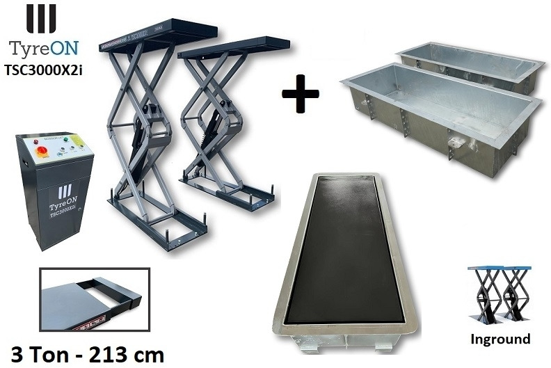TSC3000X2i in floor scissor lift - Extendable tables - Recessed containers - Оборудование для гаражей/ Мастерских: фото 2 TSC3000X2i in floor scissor lift - Extendable tables - Recessed containers - Оборудование для гаражей/ Мастерских: фото 2