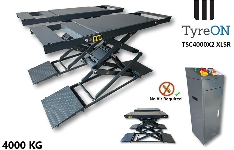 TSC4000X2 XLSR Low Profile 4T floor mounted scissor lift - Large lifting range, 66 cm wide extendable tables 148.5 to 230,5 cm - Hydromechanically locked - no air required - Оборудование для гаражей/ Мастерских: фото 1 TSC4000X2 XLSR Low Profile 4T floor mounted scissor lift - Large lifting range, 66 cm wide extendable tables 148.5 to 230,5 cm - Hydromechanically locked - no air required - Оборудование для гаражей/ Мастерских: фото 1