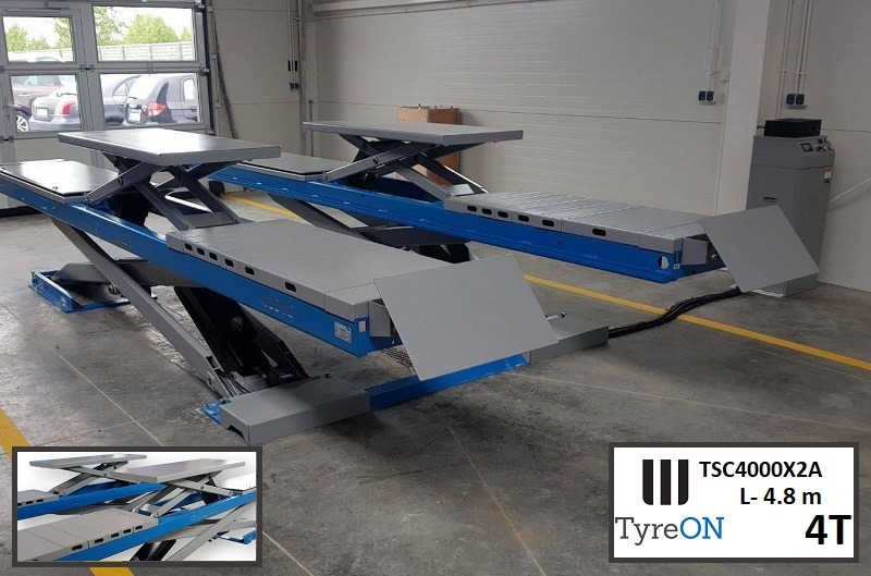 TSC4000X2A Alignment scissor lift - On floor - Free wheel lifting system - 4.8 m lightened runways - 4T - Mounted on the floor - Оборудование для гаражей/ Мастерских: фото 4 TSC4000X2A Alignment scissor lift - On floor - Free wheel lifting system - 4.8 m lightened runways - 4T - Mounted on the floor - Оборудование для гаражей/ Мастерских: фото 4