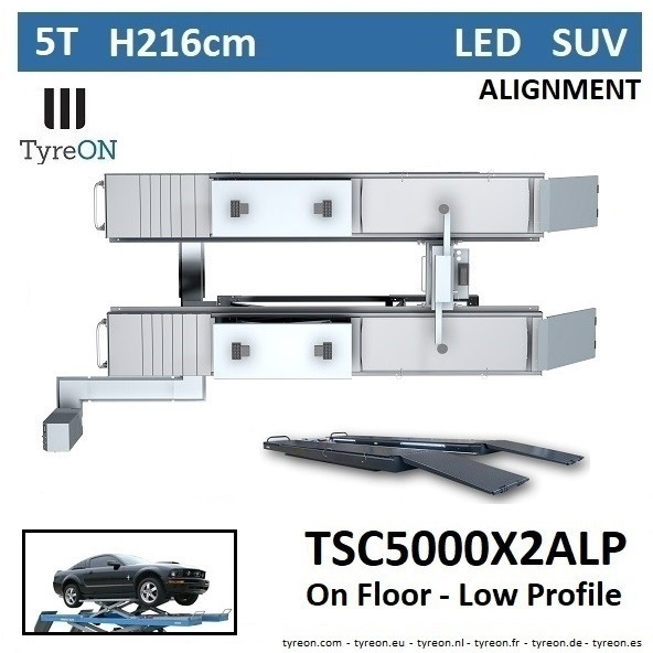TSC5000X2A LP wheel alignment lift - On floor - Free wheel lifting system - 5.2 m lightened runways (76 cm wide) - Low profile - 5T - Оборудование для гаражей/ Мастерских: фото 2 TSC5000X2A LP wheel alignment lift - On floor - Free wheel lifting system - 5.2 m lightened runways (76 cm wide) - Low profile - 5T - Оборудование для гаражей/ Мастерских: фото 2