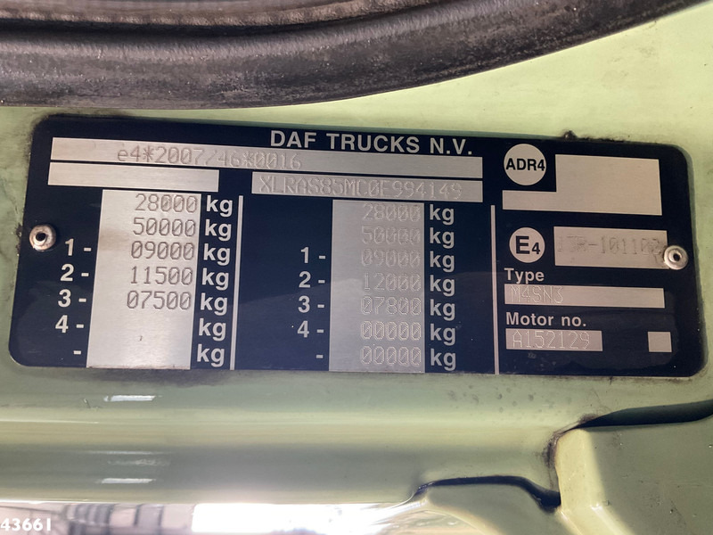 Крюковой мультилифт DAF FAS 85 CF 410 VDL 21 Ton haakarmsysteem: фото 19