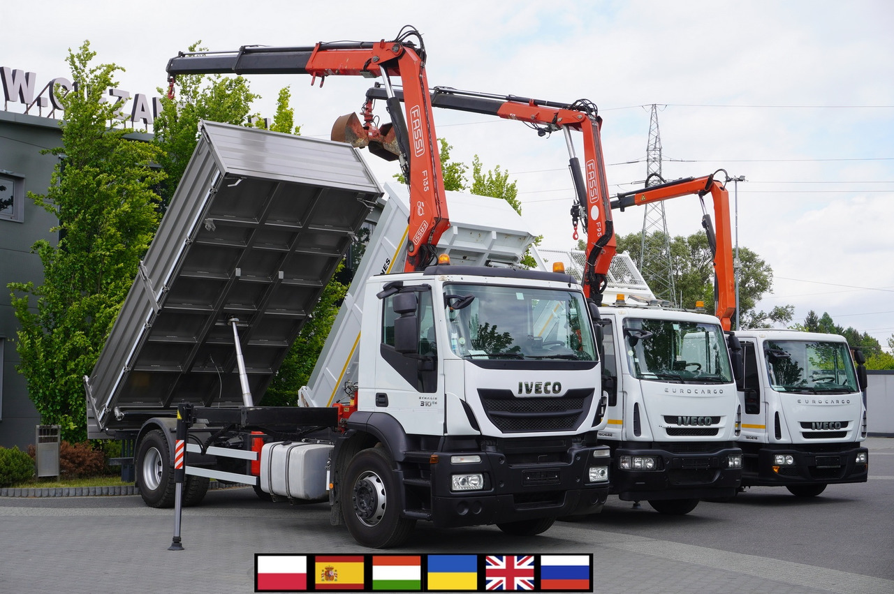 Автоманипулятор IVECO Stralis 310 E6 / NEW 3-sided tipper / Fassi F135 crane with remote control: фото 1