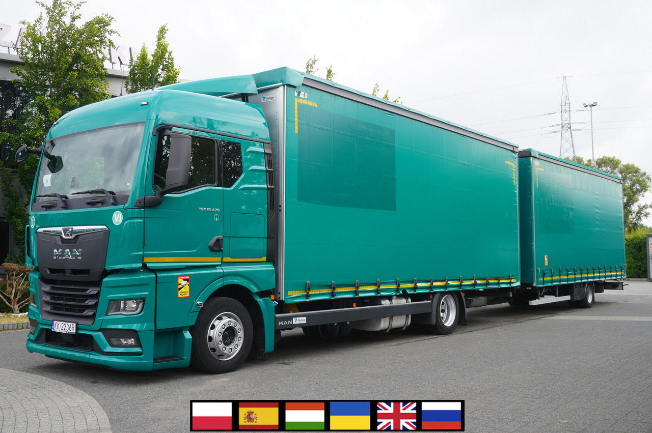 MAN TGX 18.470 / Trailer 19 EPAL / Curtainsider 19 EPAL / 2022 / Retarder / 15 units - Тентованный грузовик: фото 1 MAN TGX 18.470 / Trailer 19 EPAL / Curtainsider 19 EPAL / 2022 / Retarder / 15 units - Тентованный грузовик: фото 1