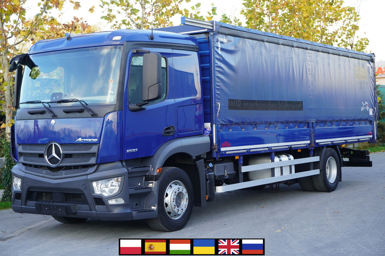 MERCEDES-BENZ Actros 1830 4x2 E6 / Curtainsider 18 EPAL / Sleeper cab - Тентованный грузовик: фото 1 MERCEDES-BENZ Actros 1830 4x2 E6 / Curtainsider 18 EPAL / Sleeper cab - Тентованный грузовик: фото 1