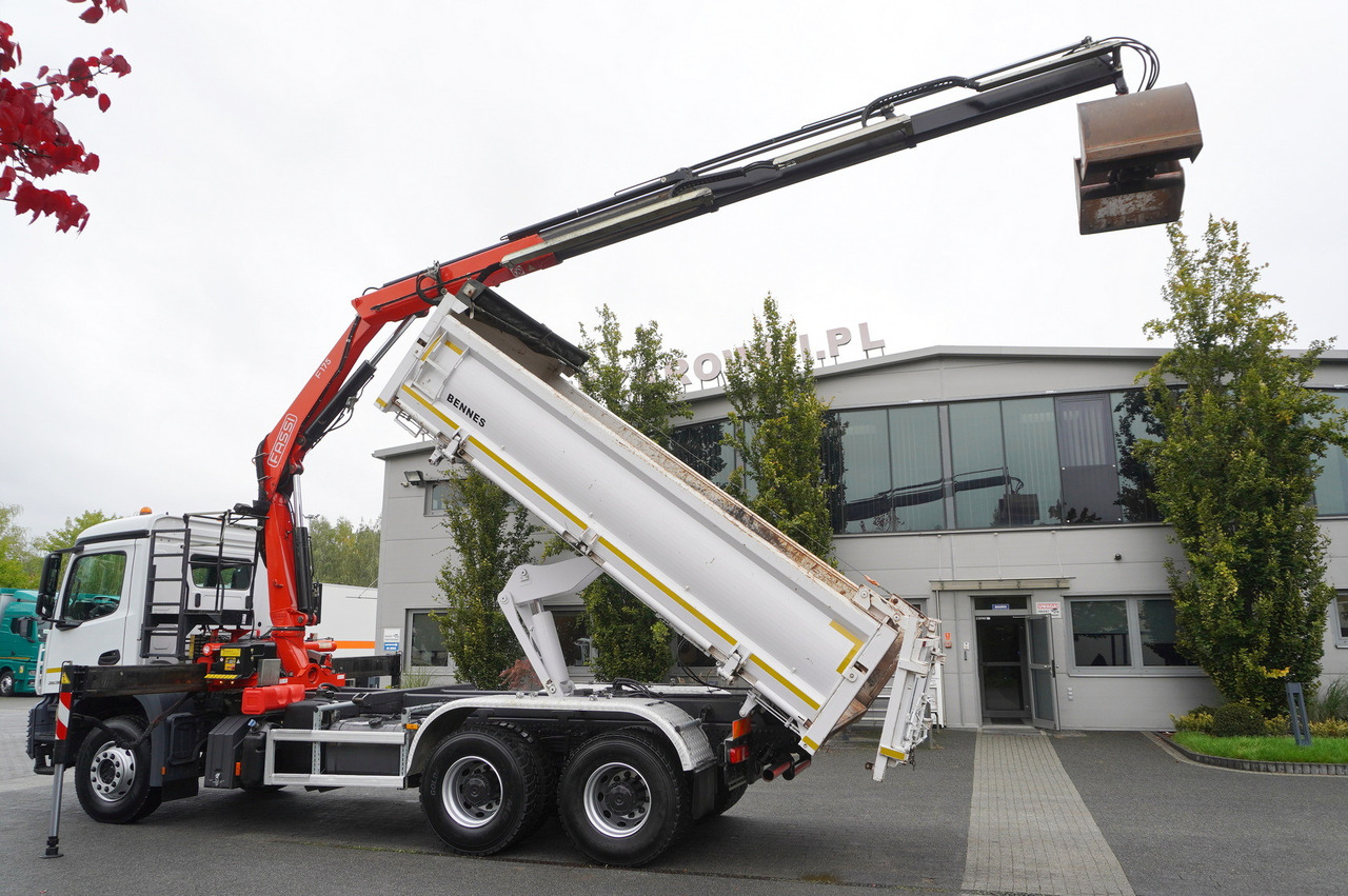 MERCEDES-BENZ Arocs 2636 6x4 / Fassi F175 / 7.7 t / 10 m / 2-side tipper / Bortmatic - Автоманипулятор: фото 3 MERCEDES-BENZ Arocs 2636 6x4 / Fassi F175 / 7.7 t / 10 m / 2-side tipper / Bortmatic - Автоманипулятор: фото 3