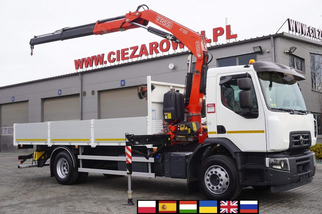 RENAULT C280 DTI 8 / FASSI crane 5.6 T / range 8 m / Flatbed 15 EPAL - Грузовик бортовой/ Платформа, Автоманипулятор: фото 1 RENAULT C280 DTI 8 / FASSI crane 5.6 T / range 8 m / Flatbed 15 EPAL - Грузовик бортовой/ Платформа, Автоманипулятор: фото 1
