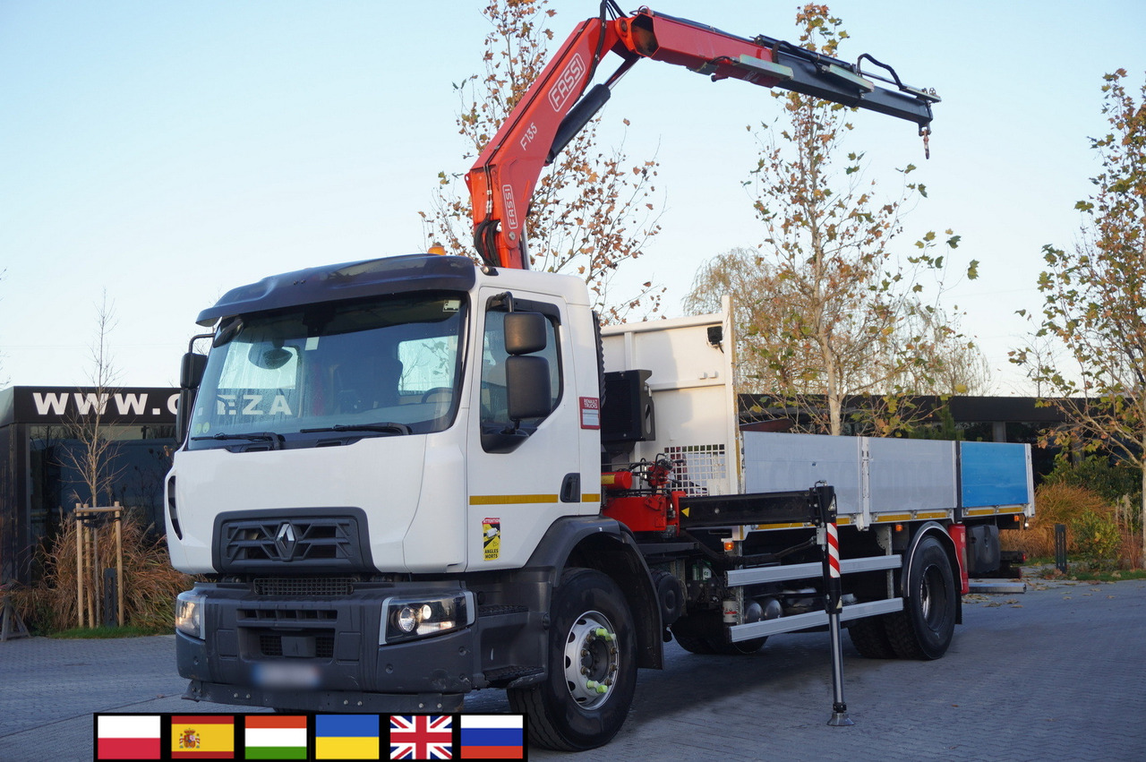 RENAULT C280 DTI 8 / FASSI crane 5.6 T / range 8 m / Flatbed 15 EPAL - Грузовик бортовой/ Платформа, Автоманипулятор: фото 1 RENAULT C280 DTI 8 / FASSI crane 5.6 T / range 8 m / Flatbed 15 EPAL - Грузовик бортовой/ Платформа, Автоманипулятор: фото 1