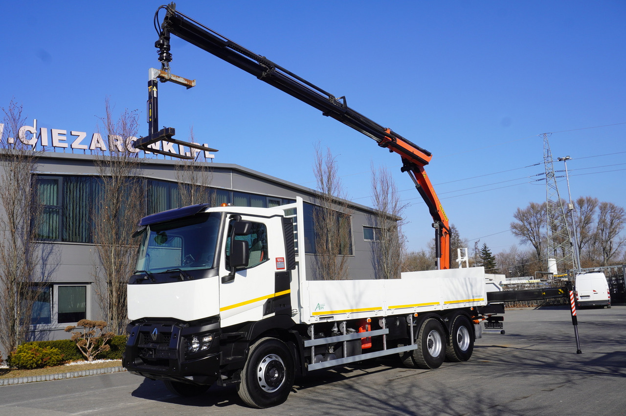 RENAULT C380 / 6x4 / HDS Palfinger PK 18002-EH 6000 kg - Грузовик бортовой/ Платформа, Автоманипулятор: фото 1 RENAULT C380 / 6x4 / HDS Palfinger PK 18002-EH 6000 kg - Грузовик бортовой/ Платформа, Автоманипулятор: фото 1