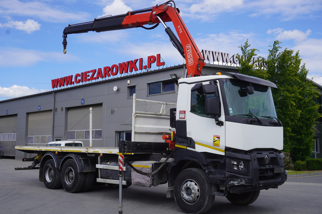 RENAULT K380 6x4 / FASSI F175 crane 7.85 t / 120 thousand km! - Грузовик бортовой/ Платформа, Автоманипулятор: фото 1 RENAULT K380 6x4 / FASSI F175 crane 7.85 t / 120 thousand km! - Грузовик бортовой/ Платформа, Автоманипулятор: фото 1