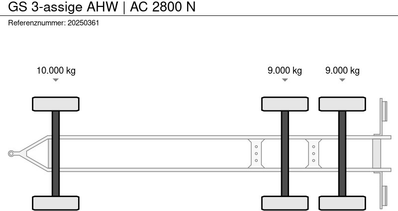 Прицеп-контейнеровоз/ Сменный кузов GS 3-assige AHW | AC 2800 N: фото 9