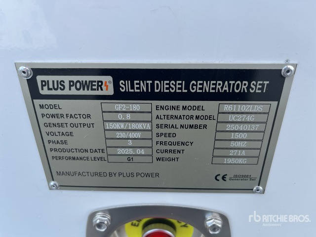 2025 Plus Power GF2-180 (Unused) Generator Set - Электрогенератор: фото 4 2025 Plus Power GF2-180 (Unused) Generator Set - Электрогенератор: фото 4
