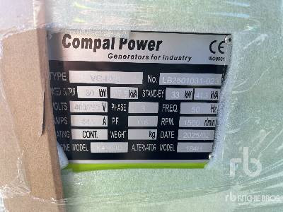 COMPAL VG-R30 30 kW 37.5 kVA (Unused) - Электрогенератор: фото 5 COMPAL VG-R30 30 kW 37.5 kVA (Unused) - Электрогенератор: фото 5