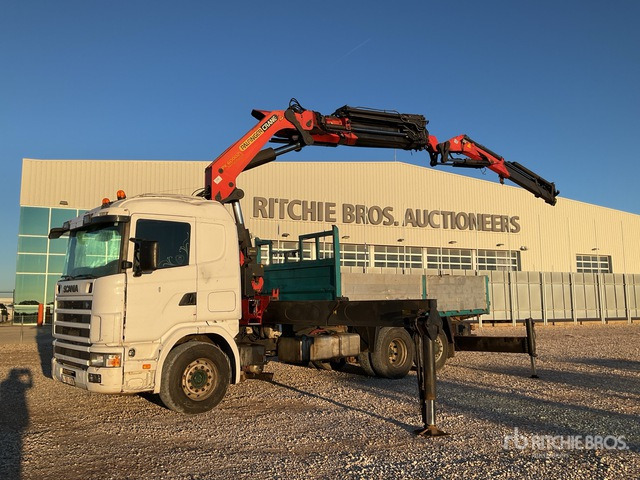 2003 Scania R124L 2007 Palfinger PK60002 19000 kg ... Flatbed Truck with Crane - Грузовик бортовой/ Платформа, Автоманипулятор: фото 1 2003 Scania R124L 2007 Palfinger PK60002 19000 kg ... Flatbed Truck with Crane - Грузовик бортовой/ Платформа, Автоманипулятор: фото 1