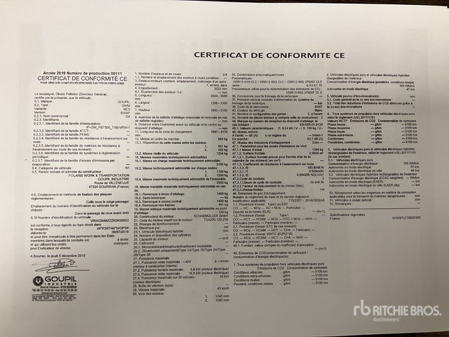 2019 Goupil G4M Electric Utility Vehicle - Коммунальная/ Специальная техника: фото 2 2019 Goupil G4M Electric Utility Vehicle - Коммунальная/ Специальная техника: фото 2