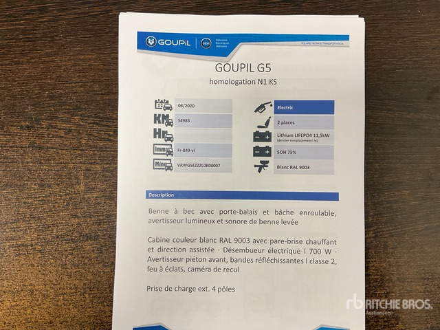 2020 Goupil G5E 4x2 Electric Utility Vehicle - Коммунальная/ Специальная техника: фото 3 2020 Goupil G5E 4x2 Electric Utility Vehicle - Коммунальная/ Специальная техника: фото 3