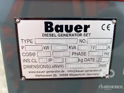 BAUER GFS-120KW 150 kVA Skid-Mounted (Unused) - Электрогенератор: фото 5 BAUER GFS-120KW 150 kVA Skid-Mounted (Unused) - Электрогенератор: фото 5