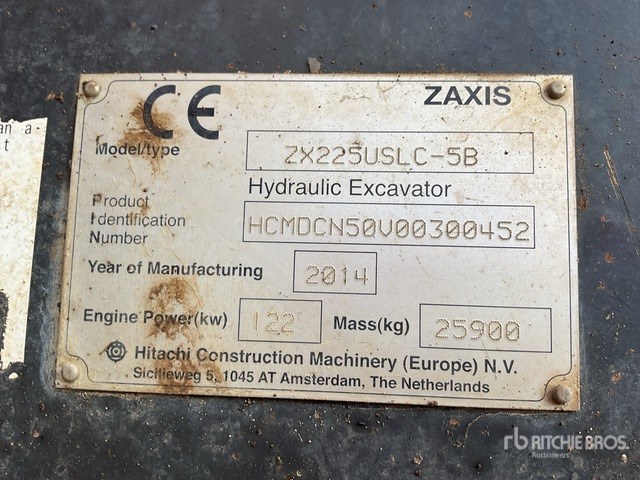 2014 Hitachi ZX225USLC-5 Long Reach Tracked Excavator - Гусеничный экскаватор: фото 1 2014 Hitachi ZX225USLC-5 Long Reach Tracked Excavator - Гусеничный экскаватор: фото 1