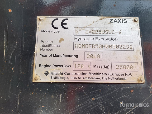 2018 Hitachi ZX225USLC-6 Tracked Excavator - Гусеничный экскаватор: фото 2 2018 Hitachi ZX225USLC-6 Tracked Excavator - Гусеничный экскаватор: фото 2