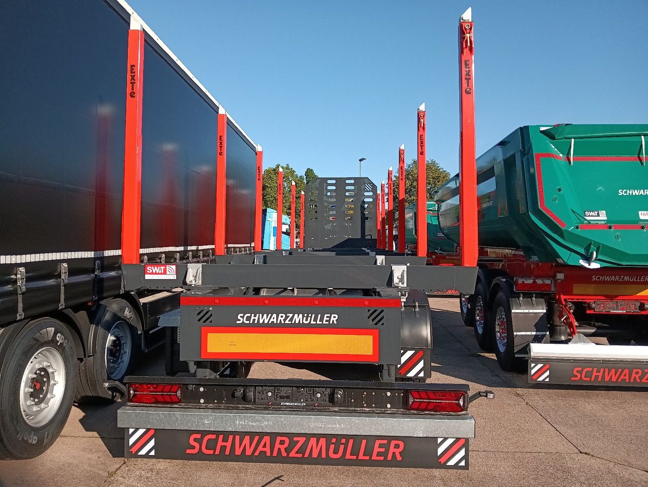 Schwarzmüller 3-A Rungensattel 6xExte144S 5560kg NEU sofort Schwarzmüller 3-A Rungensattel 6xExte144S 5560kg NEU sofort - Полуприцеп лесовоз: фото 2 Schwarzmüller 3-A Rungensattel 6xExte144S 5560kg NEU sofort Schwarzmüller 3-A Rungensattel 6xExte144S 5560kg NEU sofort - Полуприцеп лесовоз: фото 2