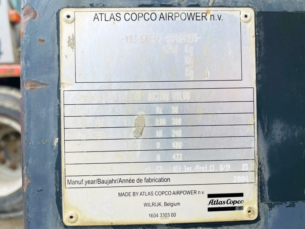 Atlas Copco QAS300 VD (3980) - Электрогенератор: фото 3 Atlas Copco QAS300 VD (3980) - Электрогенератор: фото 3