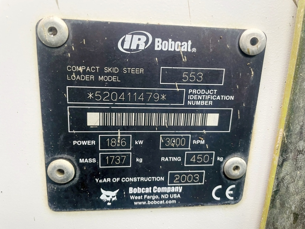 Bobcat 553 (3998) - Мини-погрузчик с бортовым поворотом: фото 4 Bobcat 553 (3998) - Мини-погрузчик с бортовым поворотом: фото 4