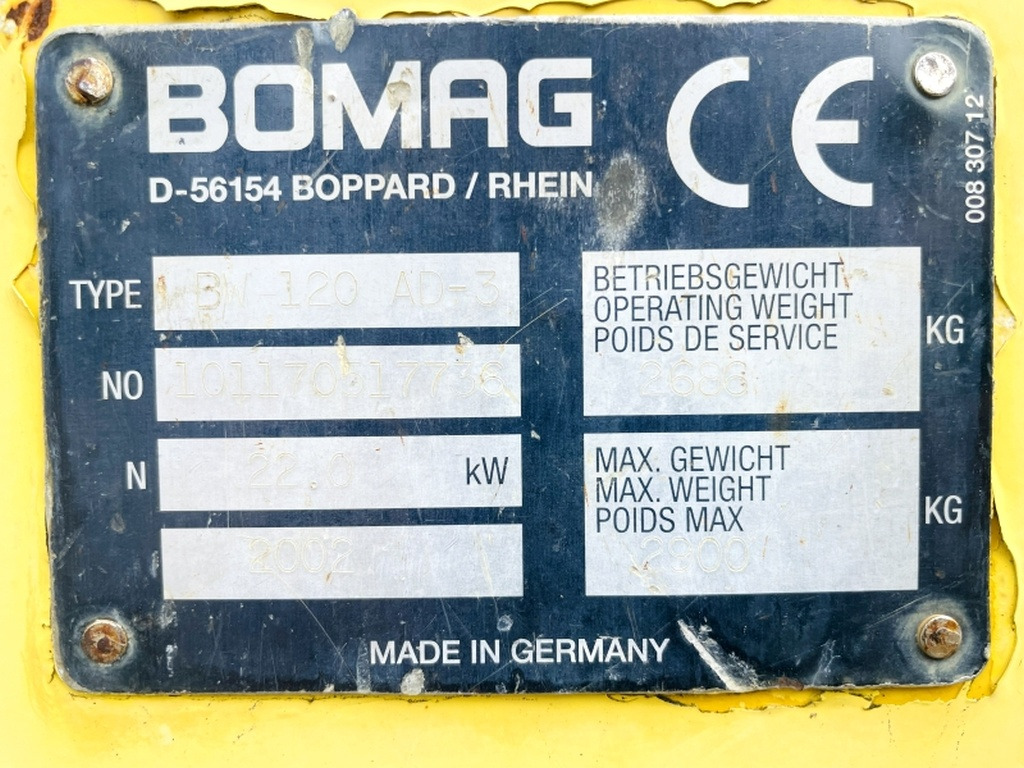 Bomag BW120 AD-3 (4046) - Дорожный каток: фото 3 Bomag BW120 AD-3 (4046) - Дорожный каток: фото 3
