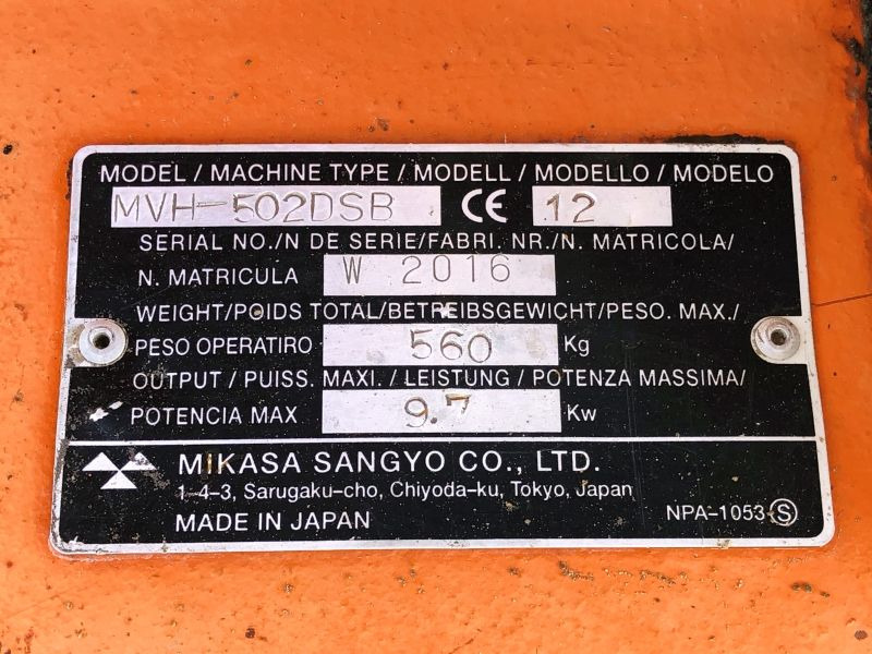 Diverses MIKASA MVH 502 (2906) - Виброплита: фото 3 Diverses MIKASA MVH 502 (2906) - Виброплита: фото 3