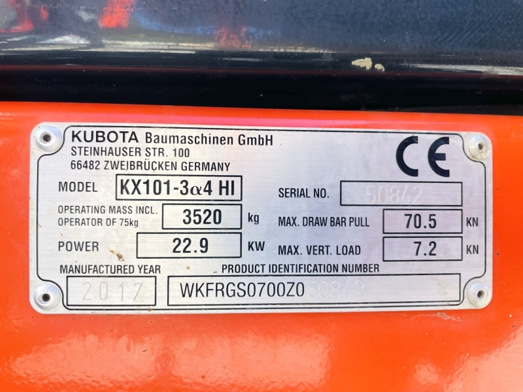 Kubota KX101-3a (4052) - Мини-экскаватор: фото 3 Kubota KX101-3a (4052) - Мини-экскаватор: фото 3