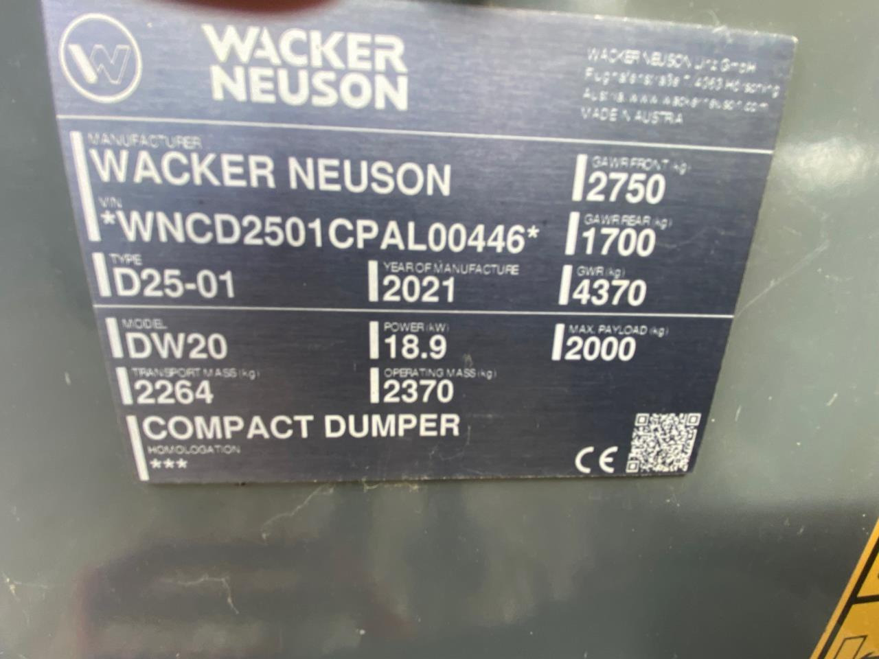 Wacker Neuson DW20 - Мини-самосвал: фото 5 Wacker Neuson DW20 - Мини-самосвал: фото 5
