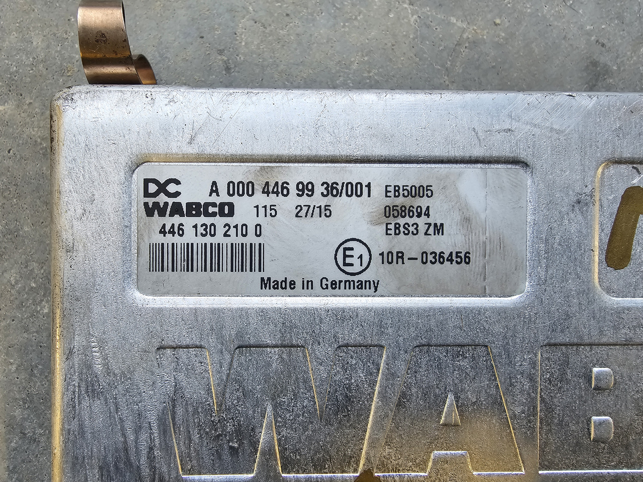 MERCEDES-BENZ ATEGO MP4 EURO 6 / ABS EBS CONTROL UNIT / A0004469936 - Блок управления: фото 3 MERCEDES-BENZ ATEGO MP4 EURO 6 / ABS EBS CONTROL UNIT / A0004469936 - Блок управления: фото 3