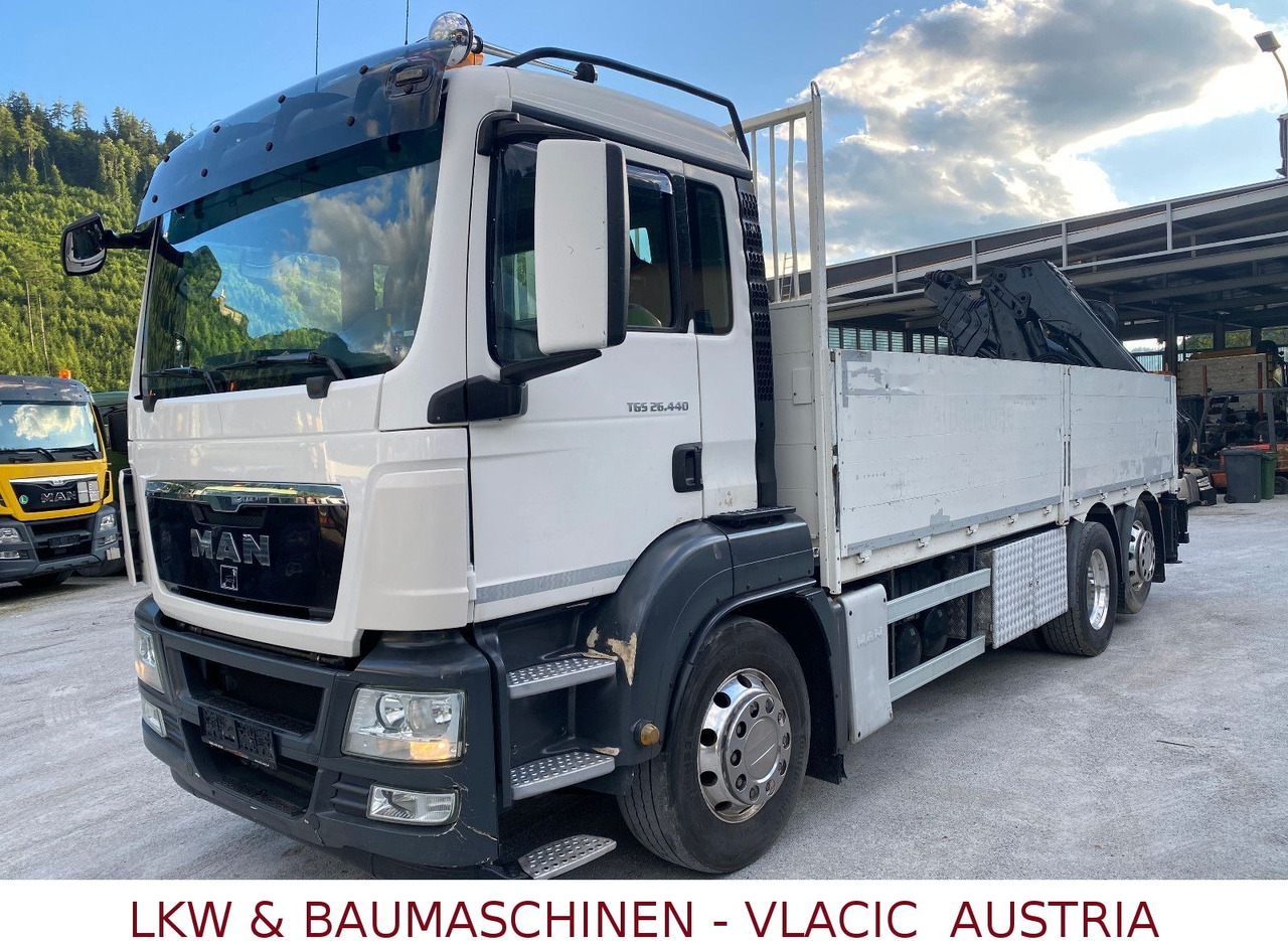 MAN 26.440 mit Kran HIAB 166 5XHydraulikauschub - Грузовик бортовой/ Платформа, Автоманипулятор: фото 1 MAN 26.440 mit Kran HIAB 166 5XHydraulikauschub - Грузовик бортовой/ Платформа, Автоманипулятор: фото 1