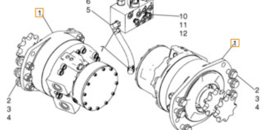 Case 87035341EX - 87035341R - Поворотный редуктор для Строительной техники: фото 2 Case 87035341EX - 87035341R - Поворотный редуктор для Строительной техники: фото 2