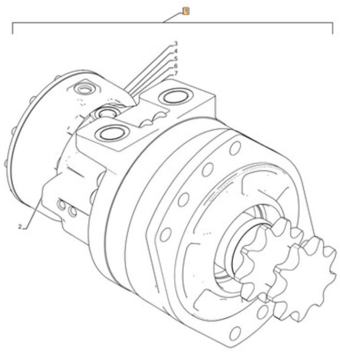 Case 87035341EX - Поворотный редуктор для Строительной техники: фото 1 Case 87035341EX - Поворотный редуктор для Строительной техники: фото 1