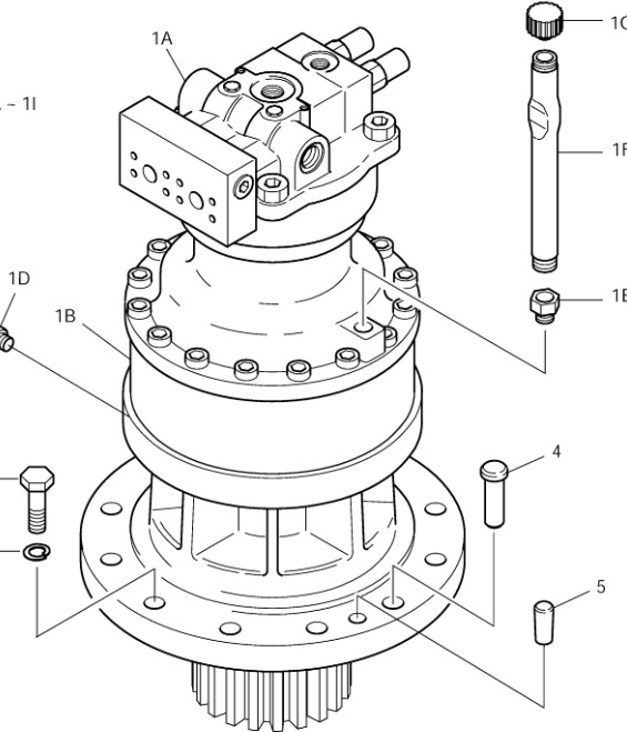 Doosan 401-00036H - 401-00036G - Поворотный редуктор для Строительной техники: фото 1 Doosan 401-00036H - 401-00036G - Поворотный редуктор для Строительной техники: фото 1