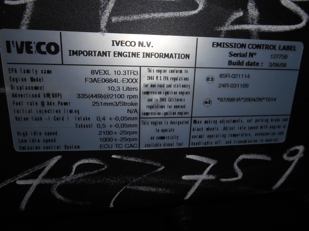 Iveco F3AE0684L - 87283193 - Двигатель для Строительной техники: фото 2 Iveco F3AE0684L - 87283193 - Двигатель для Строительной техники: фото 2